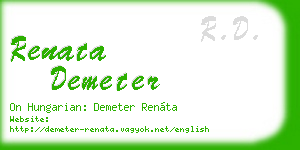 renata demeter business card